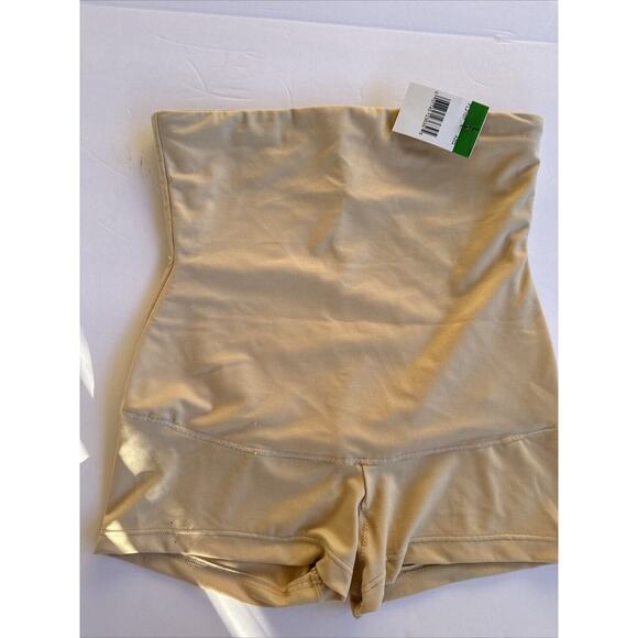 Maidenform FL2107 Womens Shapewear Hi-Waist Boyshorts Latte Lift Size Large - Picture 1 of 5